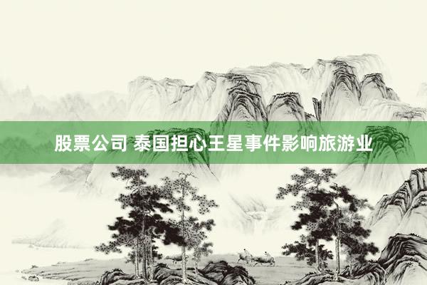 股票公司 泰国担心王星事件影响旅游业