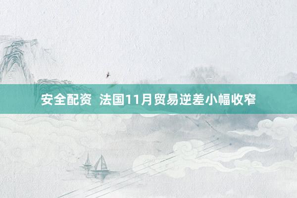 安全配资  法国11月贸易逆差小幅收窄