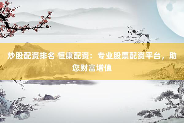 炒股配资排名 恒康配资：专业股票配资平台，助您财富增值