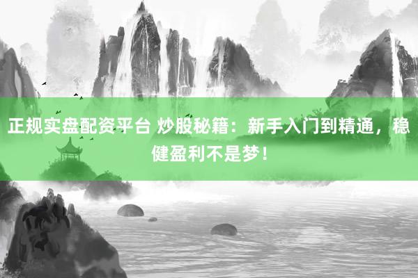 正规实盘配资平台 炒股秘籍：新手入门到精通，稳健盈利不是梦！