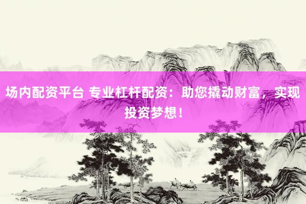 场内配资平台 专业杠杆配资：助您撬动财富，实现投资梦想！