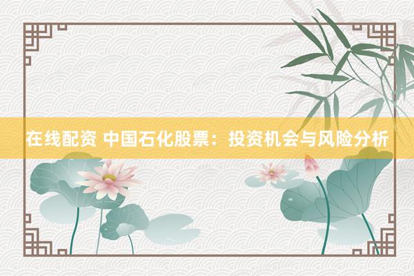 在线配资 中国石化股票：投资机会与风险分析