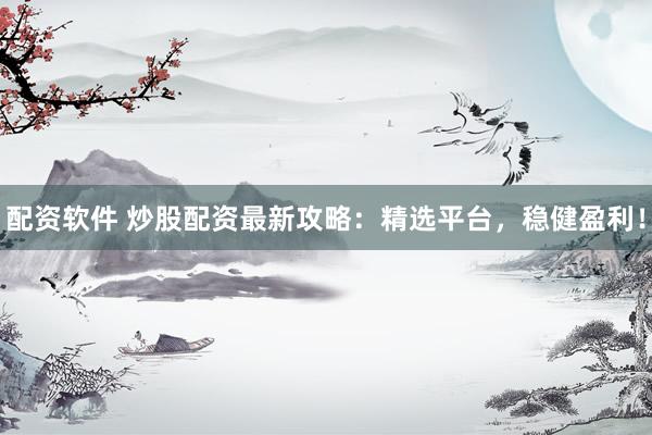 配资软件 炒股配资最新攻略：精选平台，稳健盈利！