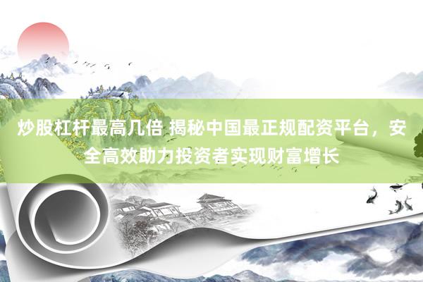 炒股杠杆最高几倍 揭秘中国最正规配资平台，安全高效助力投资者实现财富增长