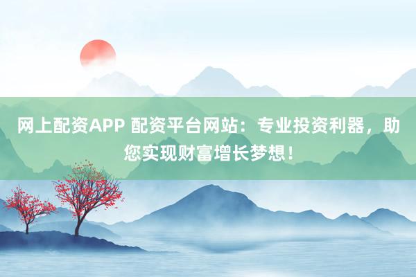 网上配资APP 配资平台网站:专业投资利器,助您实现财富增长梦想!