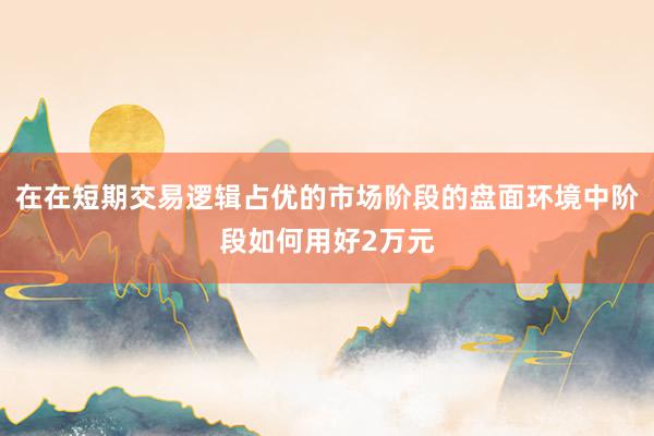 在在短期交易逻辑占优的市场阶段的盘面环境中阶段如何用好2万元