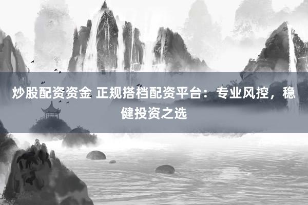 炒股配资资金 正规搭档配资平台:专业风控,稳健投资之选