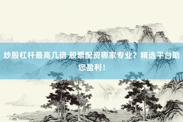 炒股杠杆最高几倍 股票配资哪家专业？精选平台助您盈利！
