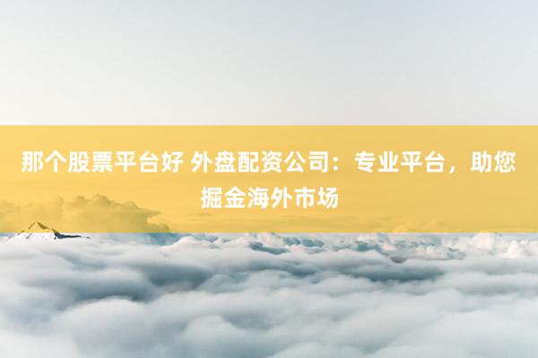 那个股票平台好 外盘配资公司：专业平台，助您掘金海外市场